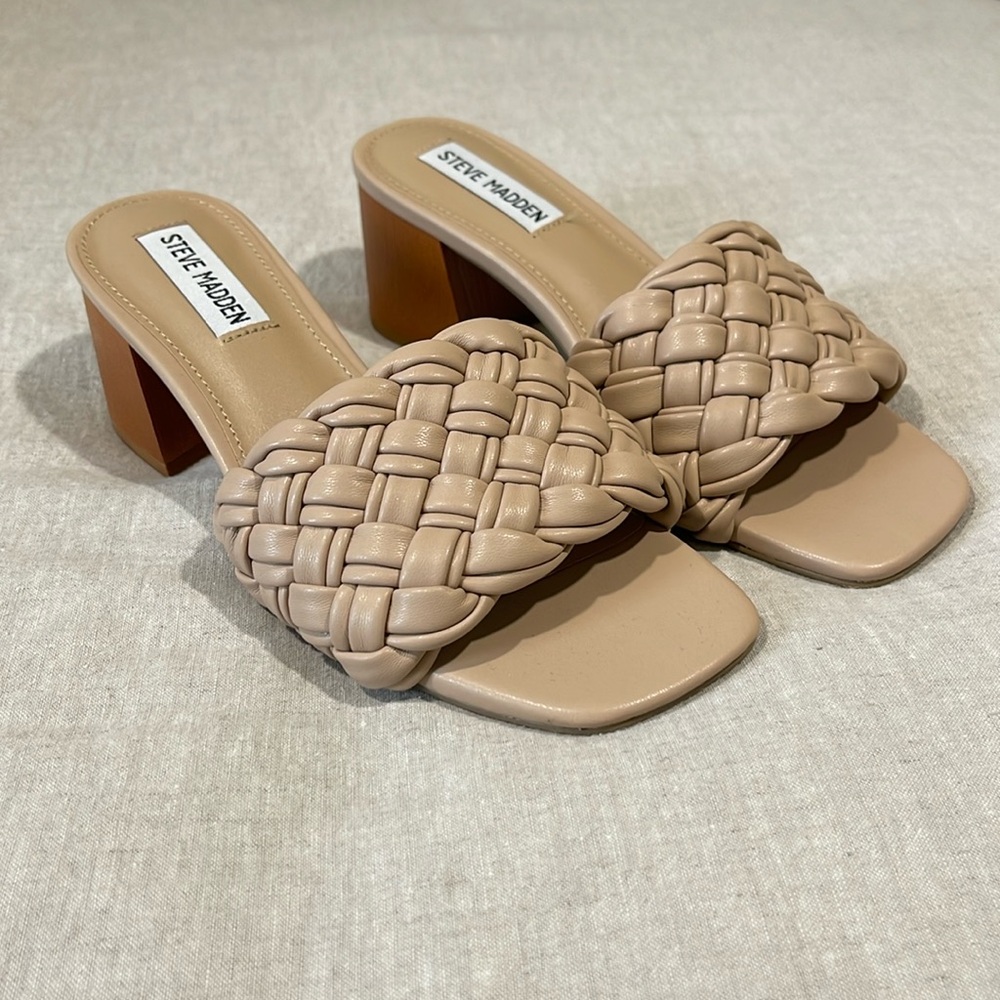 Steve Madden Nude Woven Sandals